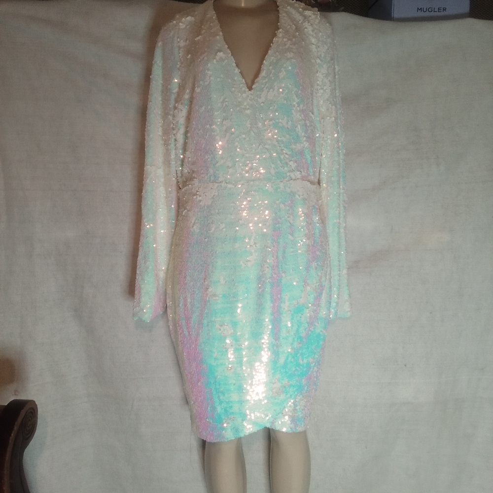 Fashion Nova Multicolor Sequin Dress